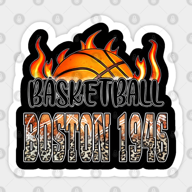 Classic Basketball Design Boston Personalized Proud Name Sticker by Irwin Bradtke